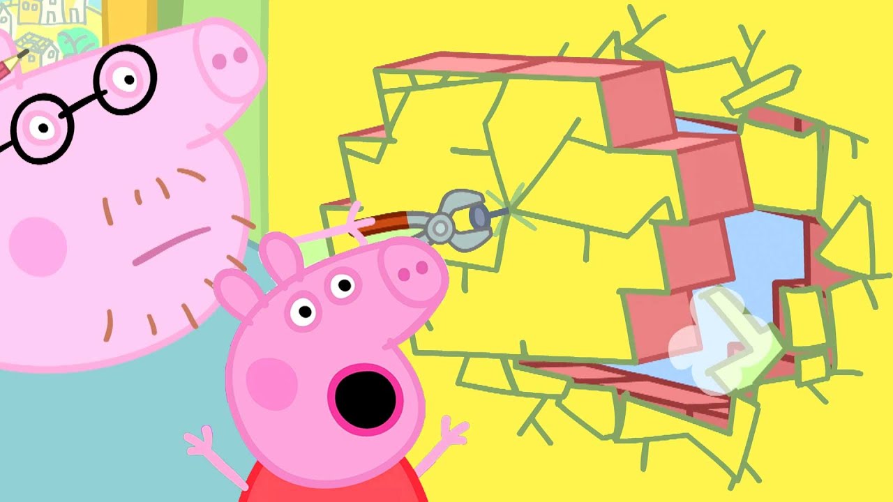 Fundo Peppa Pig Brincar De Casinha Na Grama Fundo, Foto Da Casa Da