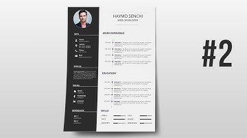 Resume template design with photoshop  #2