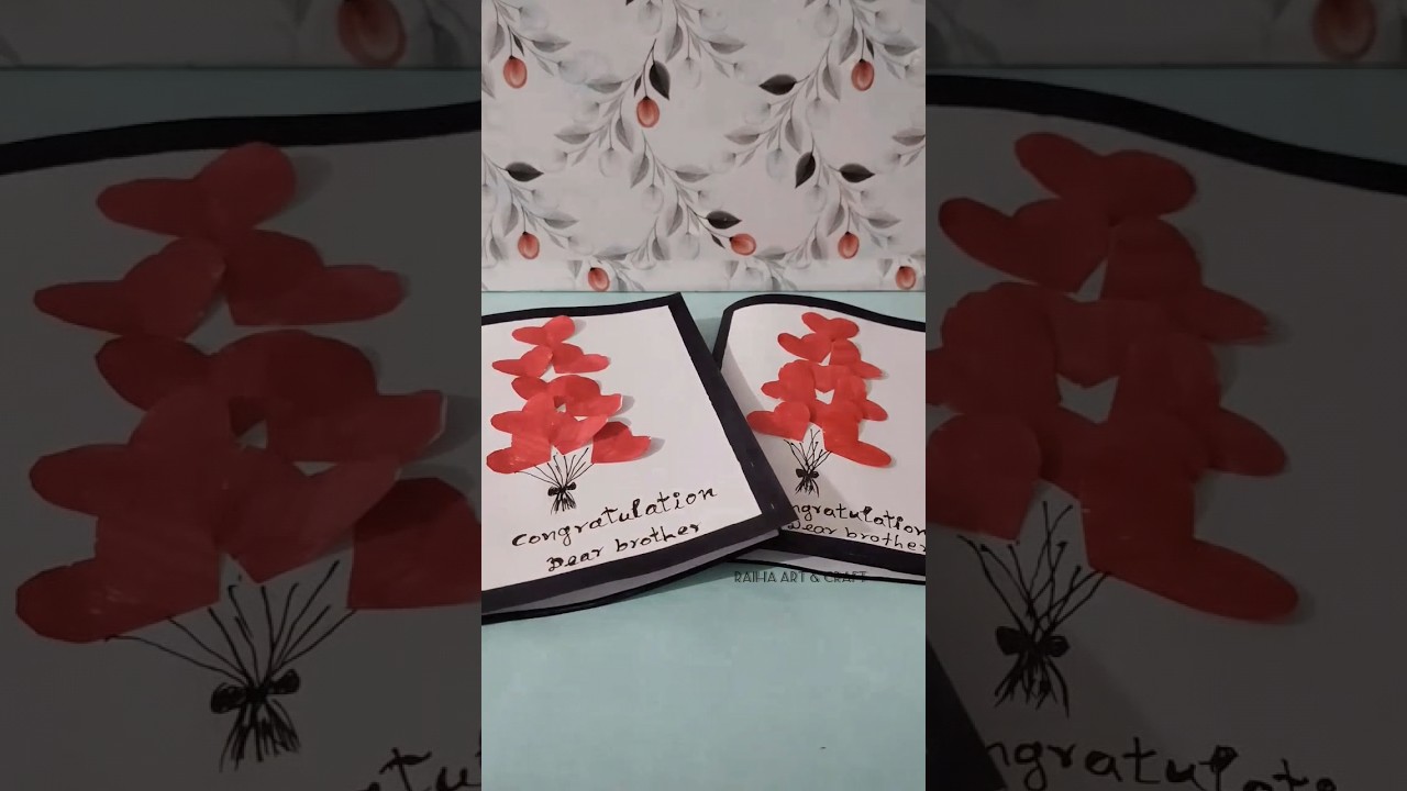 congratulations 🎉 my dear brothers | Easy paper craft | DIY craft idea's | Raiha Art & Craft