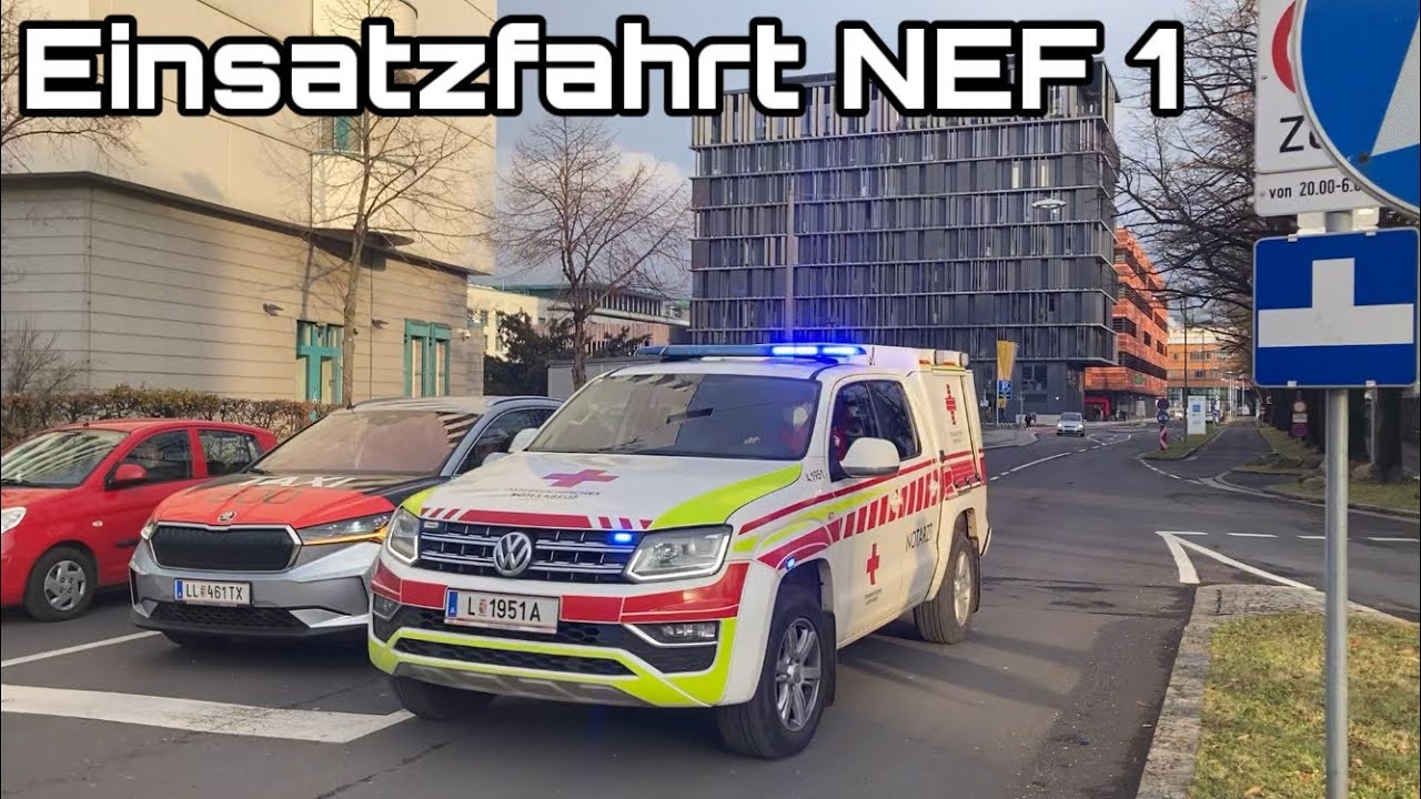 Einsatzfahrt NEF 1 Rotes Kreuz Linz YouTube