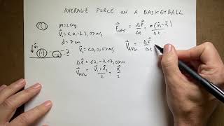 Calculating the impact force for a basketball hitting the ground.