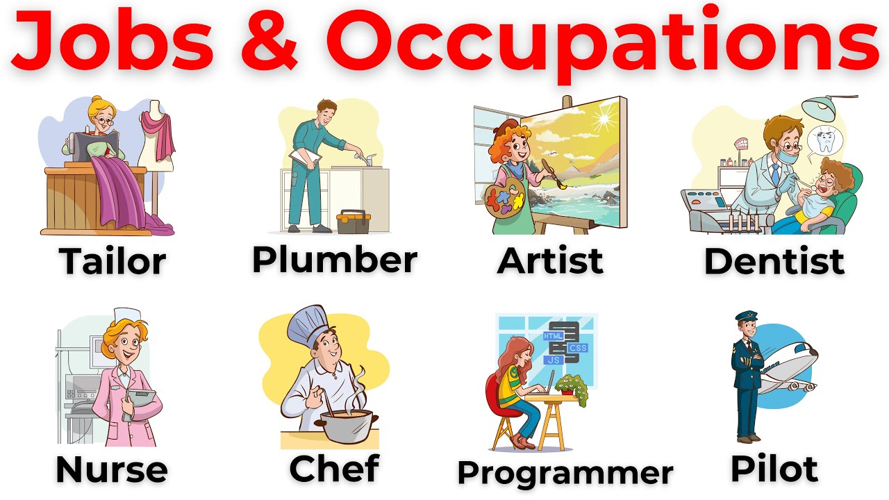 Professions Video Learn English| Jobs and Occupations Vocabulary for Beginners| English ...