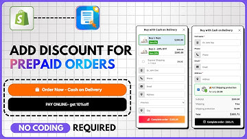 How to add discount on prepaid orders in Shopify | EasySell COD Form