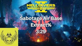 WR Sabotage Air Base Helldivers 2 Speedrun: Extract% | Automaton | HELLDIVE | Multiplayer