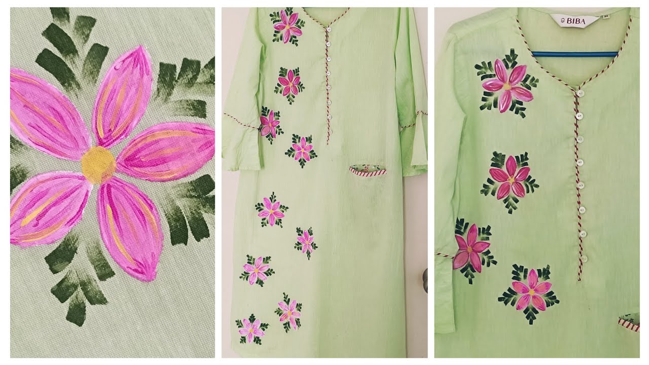 Stunning DIY Idea : Fabric Painting on dress - Design your own dress