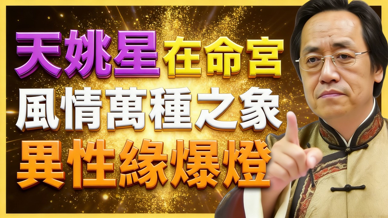 天姚星在命宮，感情注定不平凡！魅力擋不住！