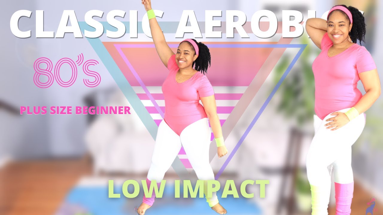 Plus Size Beginner 80s Inspired Classic Aerobics Workout, Low