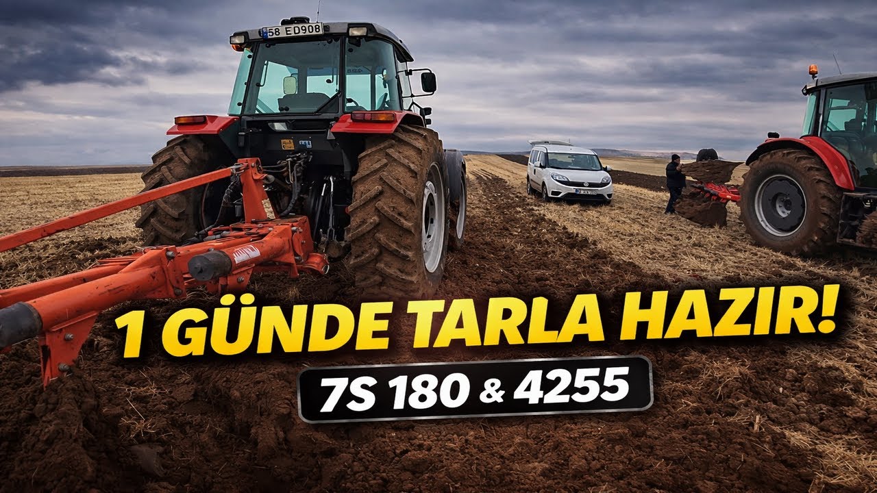Bu Tarlayı 1 Günde Bitirdik! | 7S 180 & 4255 Tarla Sürümü”
