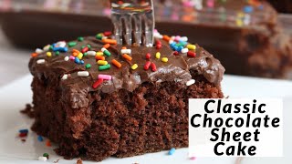 How to Make the BEST Chocolate Sheet Cake | VERY Basic and Classic Recipe