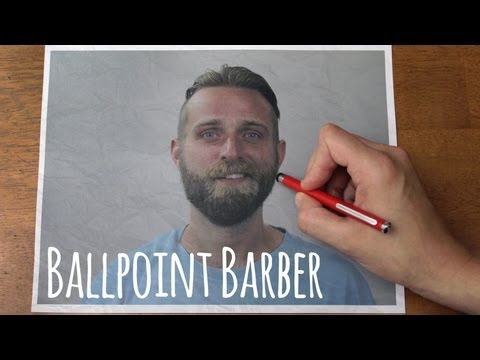 Ballpoint Barber // Stop-motion Reverse Haircut and Beard-cut // Trim 2