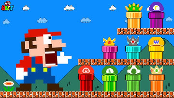Mario Wonder but what if Mario had All Custom Pipes Characters in Super Mario Bros. | Game Animation