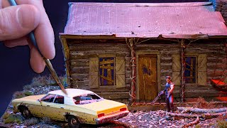 Making a Miniature EVIL DEAD Cabin - HORROR Diorama