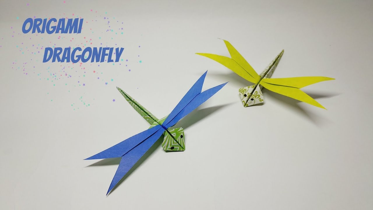 Origami Dragonfly | How To Make An Origami Dragonfly | Origami Capung ...