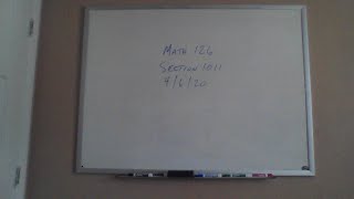Math 126 Section 1011 4/6/20