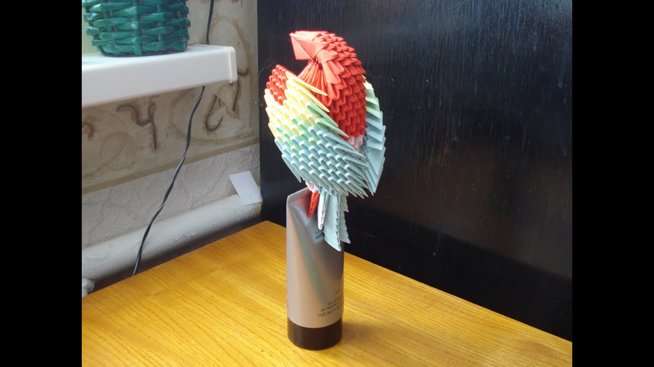 3D Origami Parrot Tutorial - YouTube