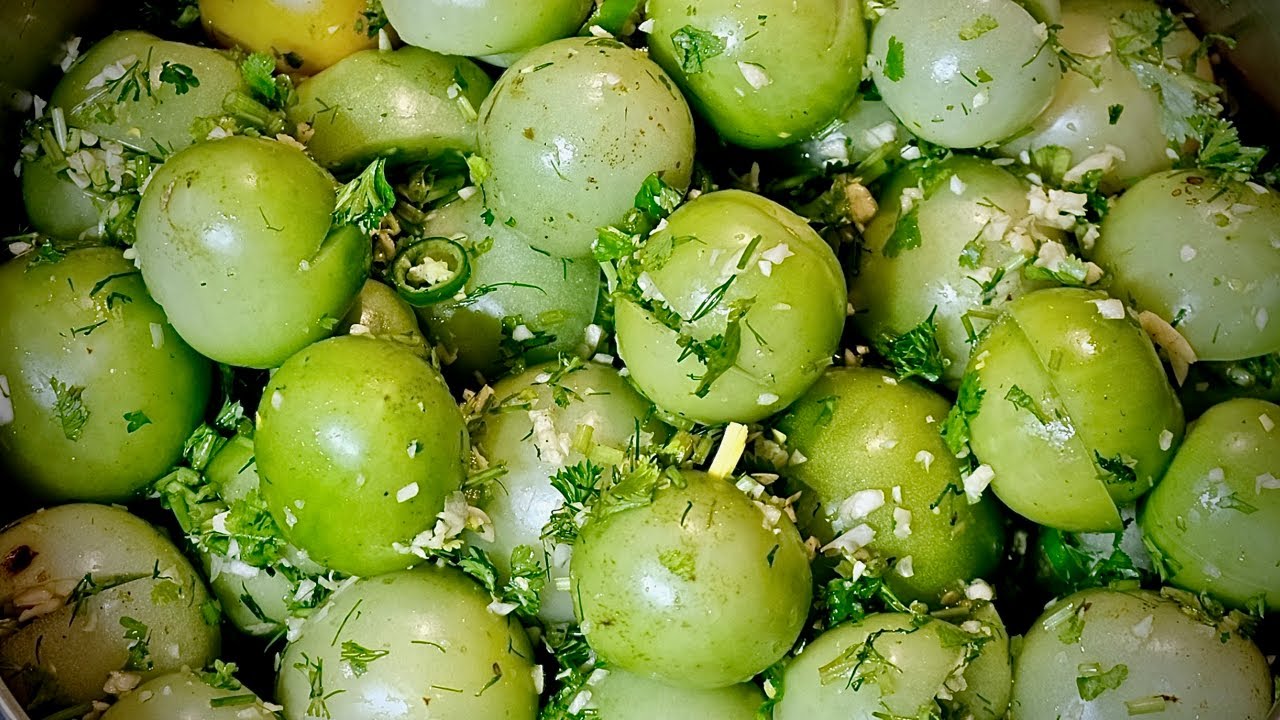 Зеленые Помидоры Кушать Сразу Рецепт С Фото