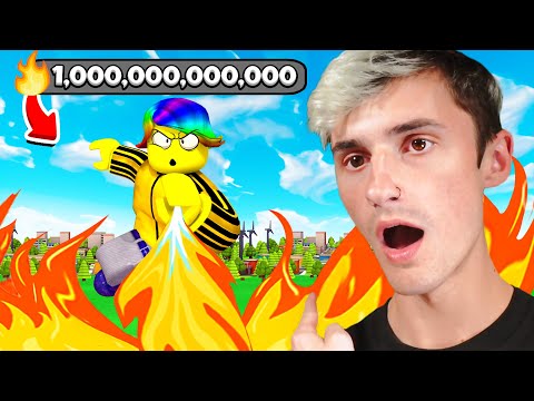 I used 1 TRILLION INFERNO Power to set the EARTH on fire 🔥 (Roblox)