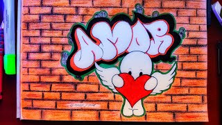 Dibujando graffitis (amor)️