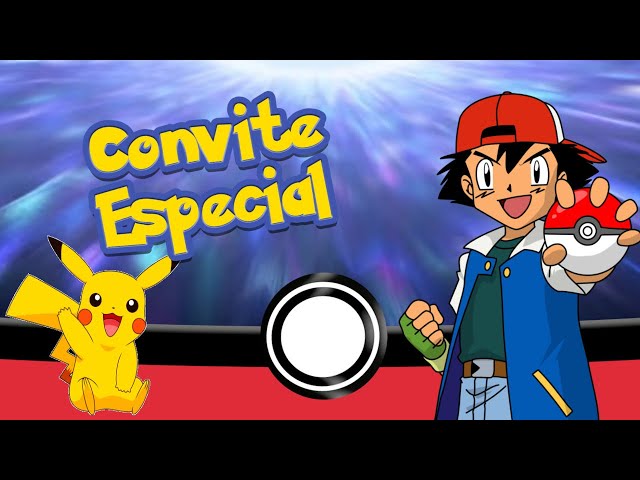 Fundo convite animado POKEMON 