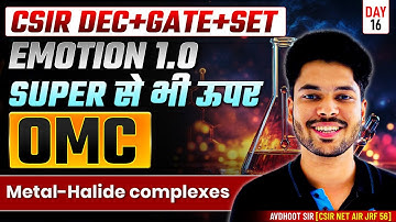 Metal-halide Complexes | OMC | CSIR NET Chemistry & GATE & SET | L-16 | IFAS