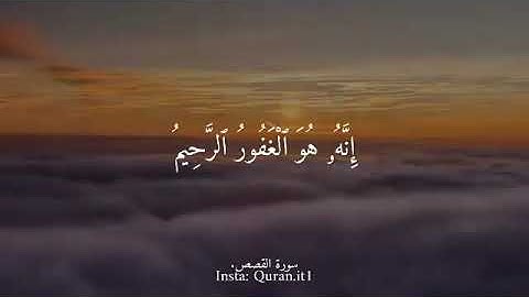 {قال رب إني ظلمت نفسي فأغفر لي فغفر له إنه هو الغفور الرحيم } سورة القصص _اسلام صبحي