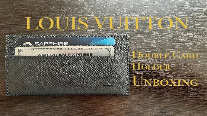 Louis Vuitton Double Card Holder, Black, One Size