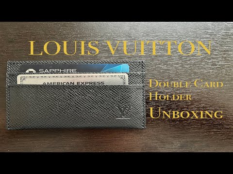 Louis Vuitton Double Card Holder Taiga Leather