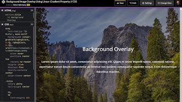 Background Overlay Using Linear-Gradient Property (Live Coding)