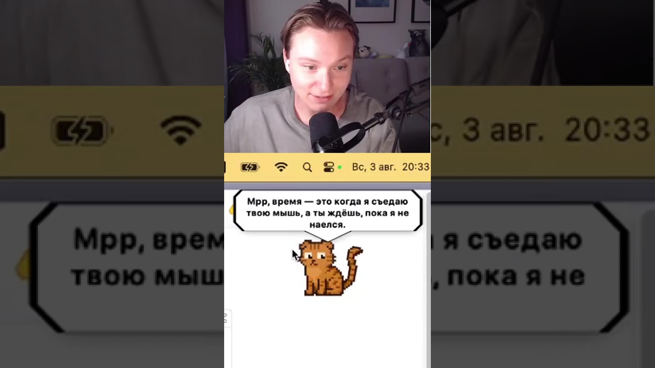 Кот: "Время - это когда я съедаю твою мышь" | 