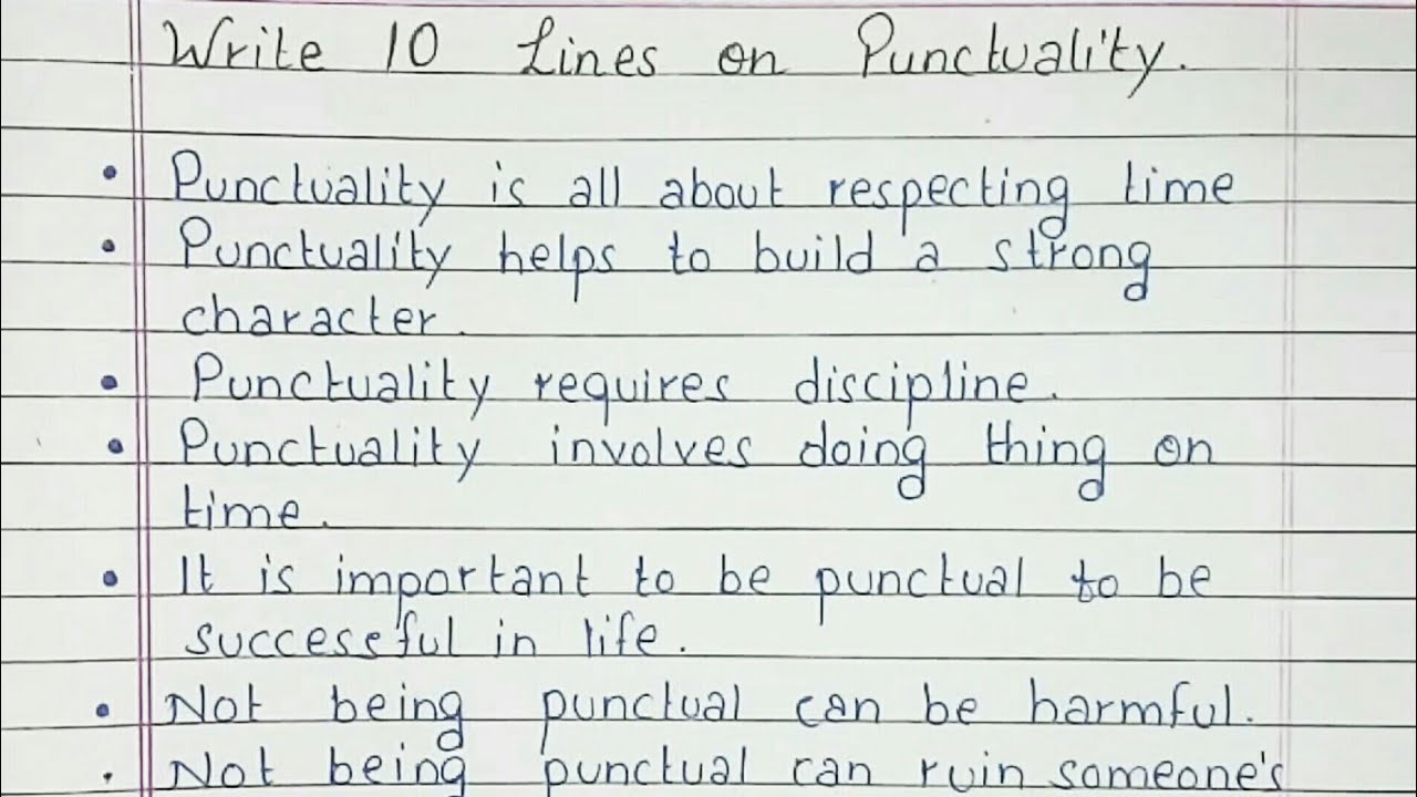 sentence for punctual