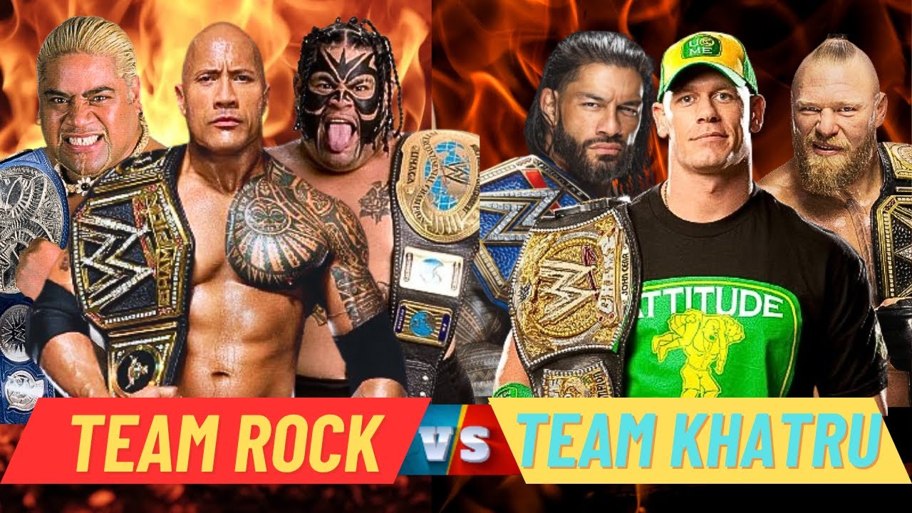 Can Roman defeat his OWN family members? #part2 TEAM ROCK VS TEAM ...