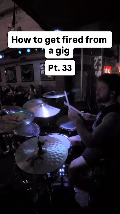 How to get fired from a gig Pt. 33 #drums #drummer #band #live #fail #prank ￼