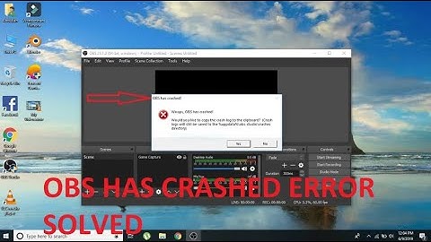 How To Solve "Whoops OBS has Crashed" Error | 100% working | OBS Studio
