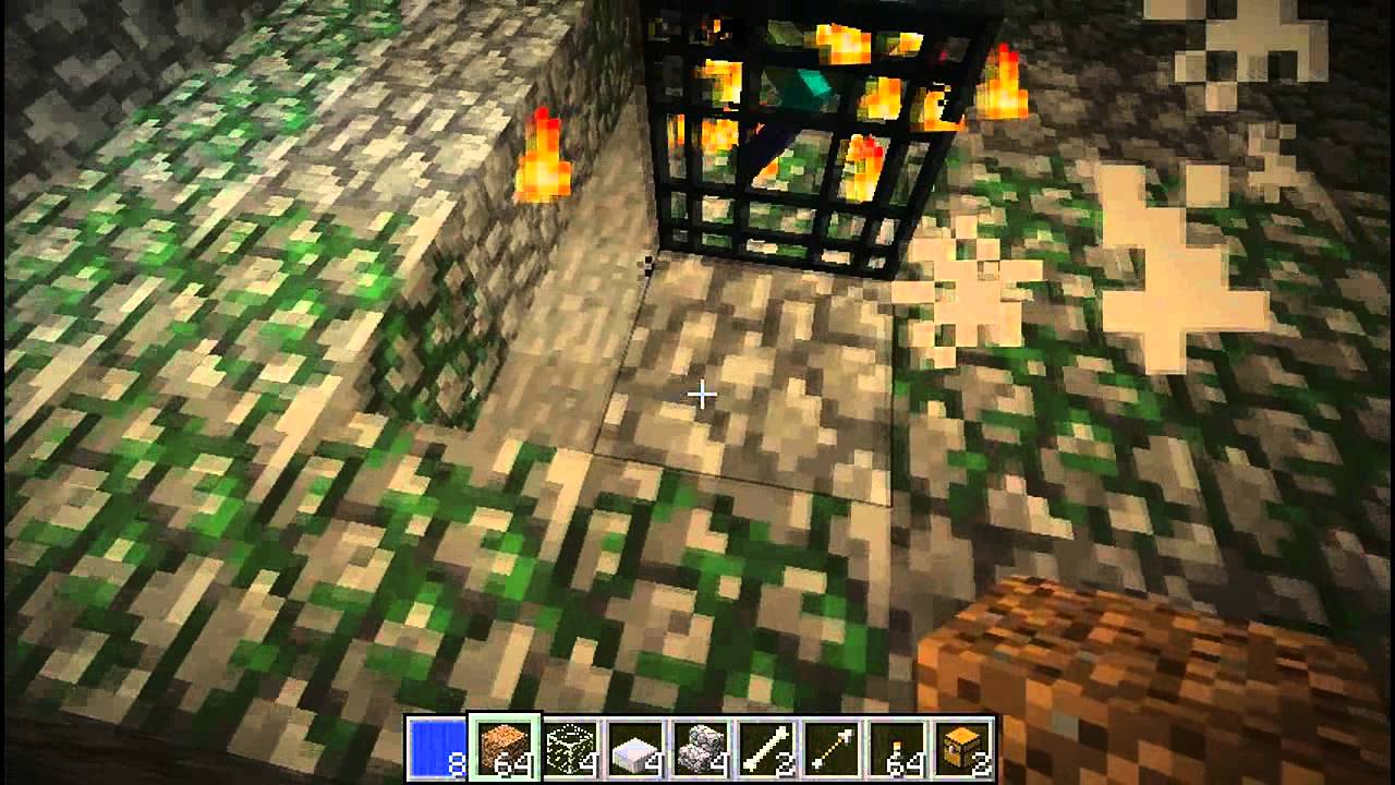 Minecraft Tutorial: How to make a Mob Grinder with spawner - YouTube