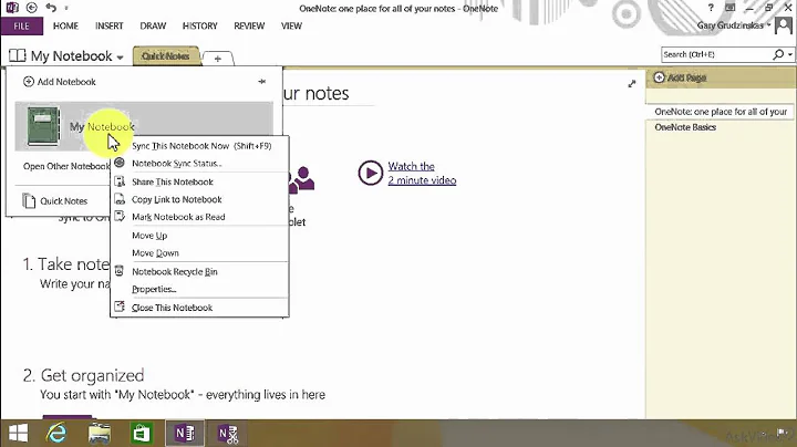 OneNote 101: Your Life Everywhere - 1. Interface