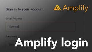 Amplify login + React