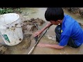 Best Hand Fishing - Smart  Boys Catching Catfish By Hand in Muddy Water in Dry Season Near Canals