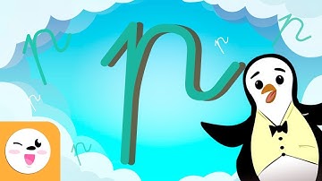 Letter P: cursive script - The alphabet for kids