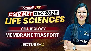 Membrane Transport Lecture 2 | Cell Biology | CSIR NET Life Sciences Dec 2025 Preparation