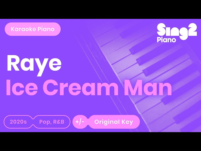 RAYE - Ice Cream Man. (Piano Karaoke)