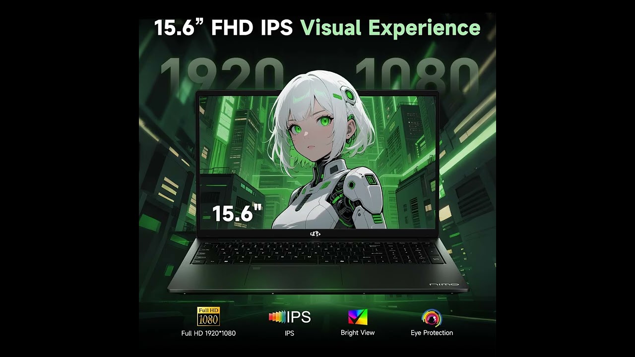 NIMO 2025 Gaming Laptop, 15.6" IPS FHD AMD Ryzen 7 7735HS (8C/16T, Beats i7-12650H) 8-Core Proces...