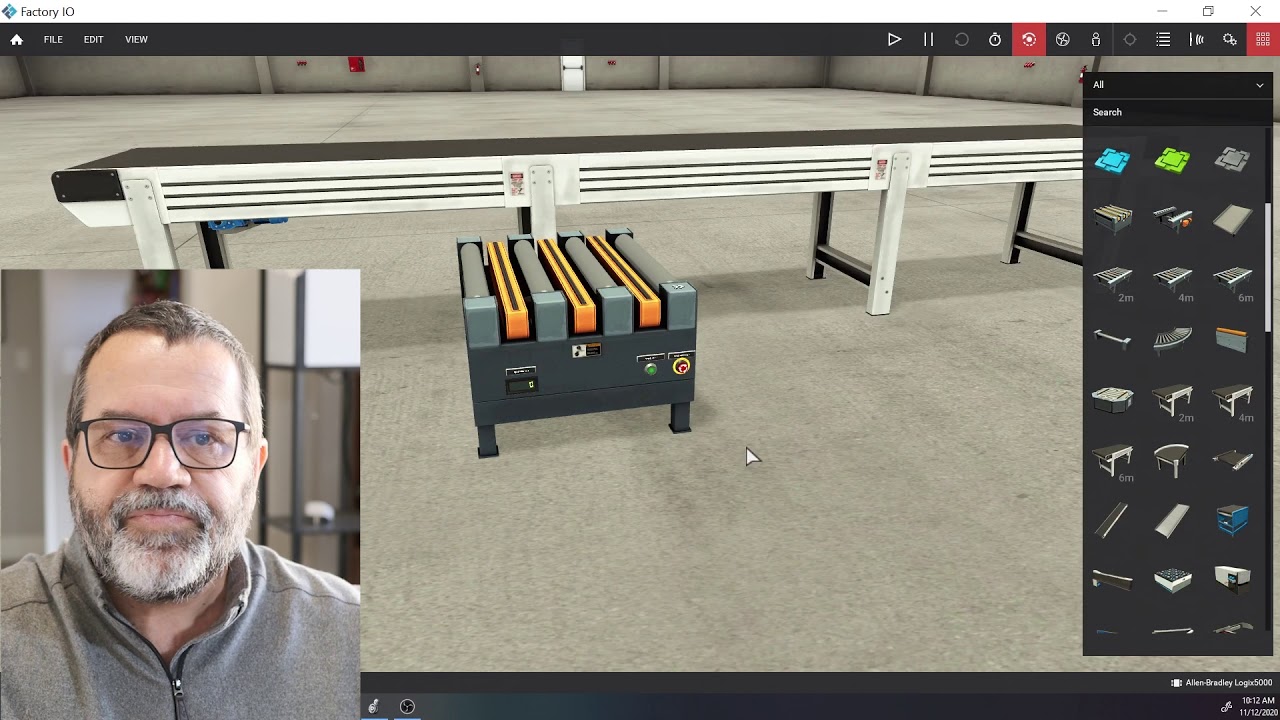 Building a new scene in Factory I/O; Professor Murray - YouTube