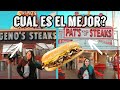 Cual es el MEJOR PHILLY CHEESESTEAK SANDWICH? | PAT&#39;S VS GENO&#39;S REVIEW