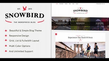 SnowBird - A Responsive WordPress Blog Theme | Themeforest Website Templates and Themes