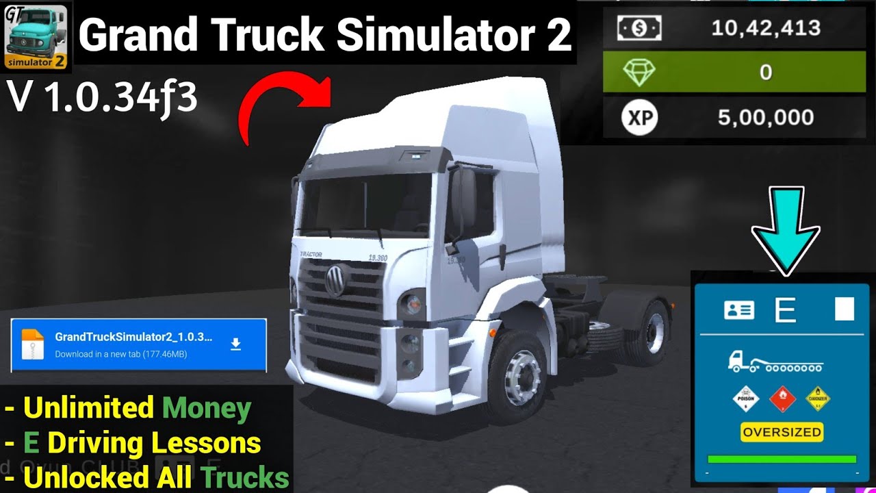 New Update! Grand Truck Simulator 2 Mod Unlimited Monday+E Driving