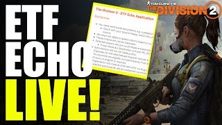 The Division 2 NEWS! ELITE TASK FORCE ECHO APPLICATION! LOOT 2.0, PVP & MORE! screenshot 1