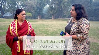 A Conversation with Mrs Vasundhara Raje ex-Chief Minister of Rajasthan on the Brij Region