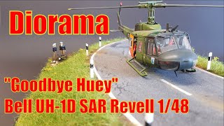 Diorama Bau/building &quot;Goodbye Huey&quot; Bell UH-1D SAR Revell 1/48