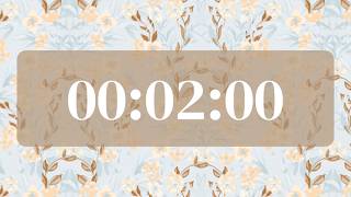 2 Minute Aesthetic Countdown Timer 🤍 Quick Reset & Transition Timer (No Music)