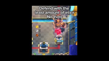 Defend with least elixir #clashroyale